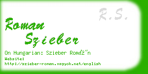 roman szieber business card